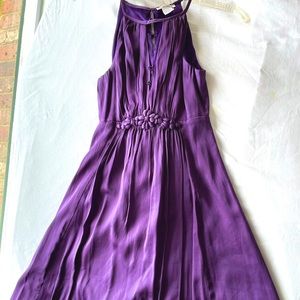 Purple satin dress